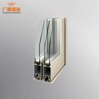 Customized Size Wooden Color Veranda Aluminium Alloy Panel Sliding Door Profile Section Hardware