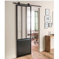 Rustic Black Sliding French Doors,Steel French Door Panels,Barn Style Steel French Doors