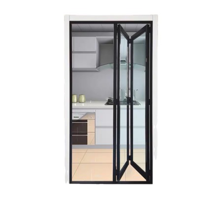 Accordion Aluminum Bathroom Bathtub Shower Closet Exterior Glass Folding Door