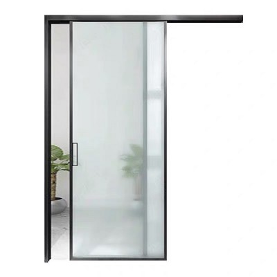 High quality Bathroom toilet study aluminum single leaf sliding interior partition galas door